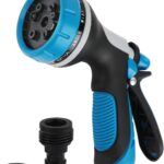 Hose Nozzle with Adjustable 10 Watering Patterns,Garden Hose Spray Nozzle with Slip Resistant High Pressure,Water Hose Nozzle Sprayer for Plants & Lawns Watering,Car Washing and Pet Showering