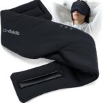 Luxury Bluetooth 5.4 Sleep Mask for Adults – Ice Fiber Cooling & HD Sound, 100% Light Blocking Adjustable Eye Cover for Travel & Side Sleepers – Soft Sleep Headphones with 10H Playtime