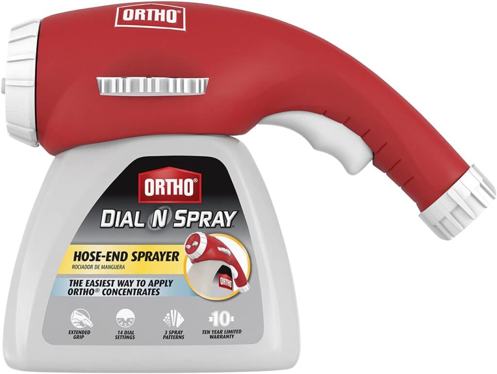 Ortho Dial N Spray Hose-End Sprayer for Liquid Weed and Insect Killer, Fungicide, Fertilizer with 14 Dilution Settings