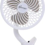 Dreambaby Caged Deluxe EZY-Fit Clip-on Fan – with Flexible Neck for Adjustable Air Flow – Perfect for Strollers, Cribs, Wheelchairs, Beach, Camping & Pool – White – 1 Pack