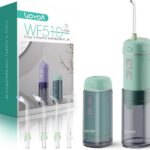 VOYOR-HEALTH Portable Water Flosser Cordless, Mini Travel Oral Irrigator with Telescopic Water Tank, IPX7 Waterproof Water Dental Flosser for Teeth Cleaning Braces & Dental Care WF510 (Light Green)