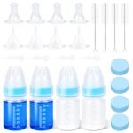 Puppy Kitten Nursing Bottle 2oz- Small Animal Feeding Kit with Nipples | Hand Feeding Supplies for Puppies, Kittens, Rabbits, Ferrets & Newborn Pets