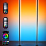 Smart RGB Corner Floor Lamp, APP & Voice Control, 16 Million Color Changing LED Light with Remote, Dimmable Ambient Lighting for Bedroom, Living Room, Game Room