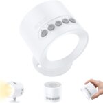 Wall Mounted Light White Noise Sound Machine for Noise Canceling- 30 Soothing Sounds, Motion Sensor & Timers, Sleep Baby Soother, Night Light, 2200mAh Rechargeable Wall Sconce Lamp for Bedroom Nursery