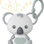 Pure Enrichment PureBaby Hanging Koala Sound Machine – Portable Travel Sleep Aid/Night Light & Detachable Hanging Ring – White Noise, Hush, Lullabies & More Sounds for Car Seat, Stroller & Bassinet