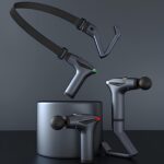 Massage Gun Deep Tissue with Muscle Massager Belt for Relaxation with Extended Handle 3-In-1 Back Massager for Pain Relief, 12 Speed Levels & 4 Replaceable Heads for Athletes, Gym Recovery and Seniors