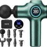 Massage Gun Deep Tissue, Muscle Massager, Handheld Electric Muscle Massager, Percussion Massage Gun, Massage with 99 Speeds and 8 Heads, Back, Leg, Shoulder and Body (Green)