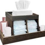 Diaper Caddy Organizer – Durable Wooden Changing Station Table with Diaper Storage for Wipe Dispenser, Wipe Warmer and Other Diapering Essentials