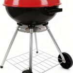 Charcoal Grills – 18 inch Portable Grills, insulated lid bbq grills, camping, picnics and backyards,red