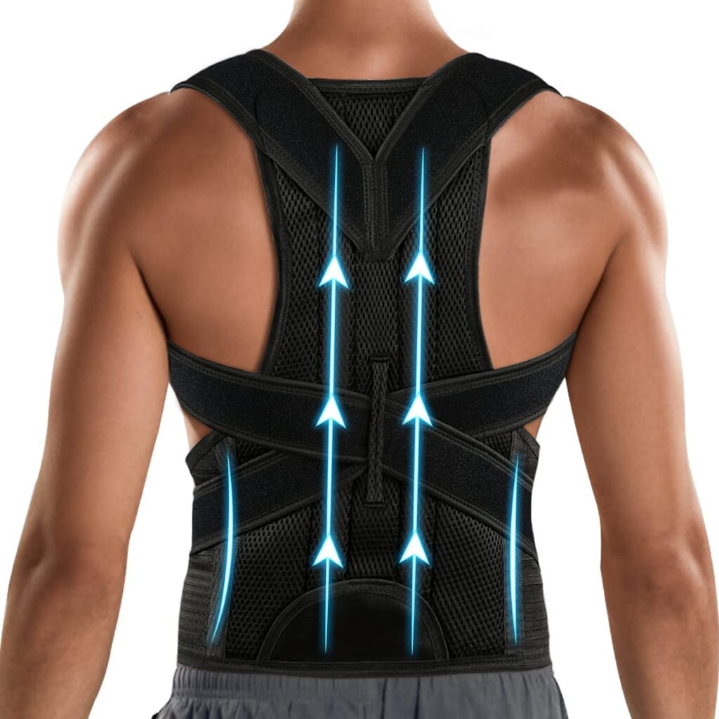 PAZAPO Posture Corrector for Men&Women – Back Brace for Lumbar Support and Upright – Breathable Back Straightener Back 2X-Large(42-48 Inches)