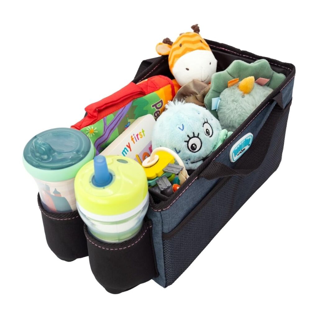Toddleroo by North States – Car Organizer Caddy: Portable Diaper Caddy for Car – Baby Car Organizer & Storage – Navy