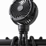 Stroller Fan, Rechargeable with TYPE-C Port, 4000mAh, 360° Rotatable, 3-Speed, Flexible Tripod, Clip Anywhere for Baby’s Comfort – Durable and Easy to Clean