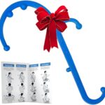 LiBa Back and Neck Massager – Trigger Point Massage Tools for Pain Relief and Manual Massage Hook Therapy Handheld Back Neck Shoulder Massager Blue – Gift for Women & Men