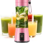 Portable Blender for Smoothies & Shakes – Cordless Personal Size Blender with 6 Blades, 380Ml Juice Cup, Lightweight & Rechargeable, Freshly Squeezed for Picnic/Sports/Office