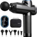 RENPHO Massage Gun Deep Tissue with 12mm Amplitude, Percussion Muscle Massage Gun, Portable Electric Handheld Massager Gun, LED Touch Display Carry Case Power