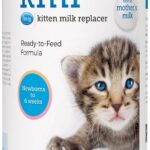 Pet-Ag KMR Kitten Milk Replacer Liquid – 11 oz – Ready-to-Feed Kitten Formula with Vitamins for Kittens Newborn to Six Weeks Old – Easy to Digest