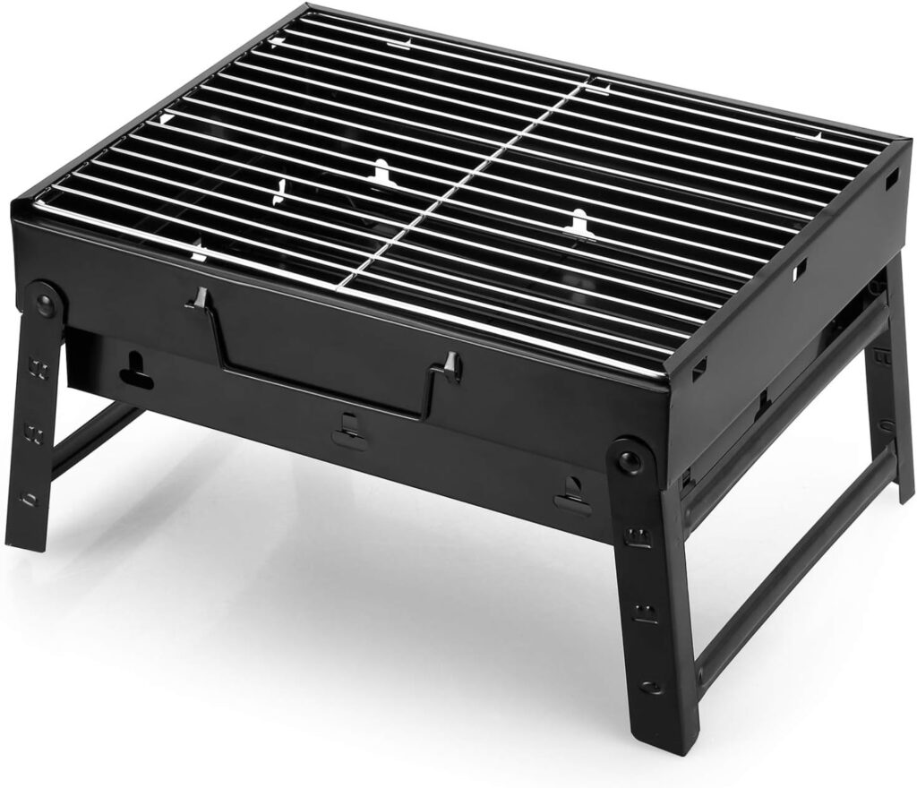 Uten Charcoal Grill, BBQ Grill Folding Portable Lightweight smoker Grill (Medium)