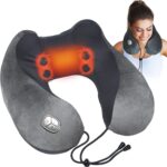 Neck Massager Pillow with Heat – FSA or HSA Eligible,Portable Shiatsu Neck Massage Pain Relief Deep Tissue,Heated Pillow for Travel,Office & Home,Ideal Gift for Her,Him
