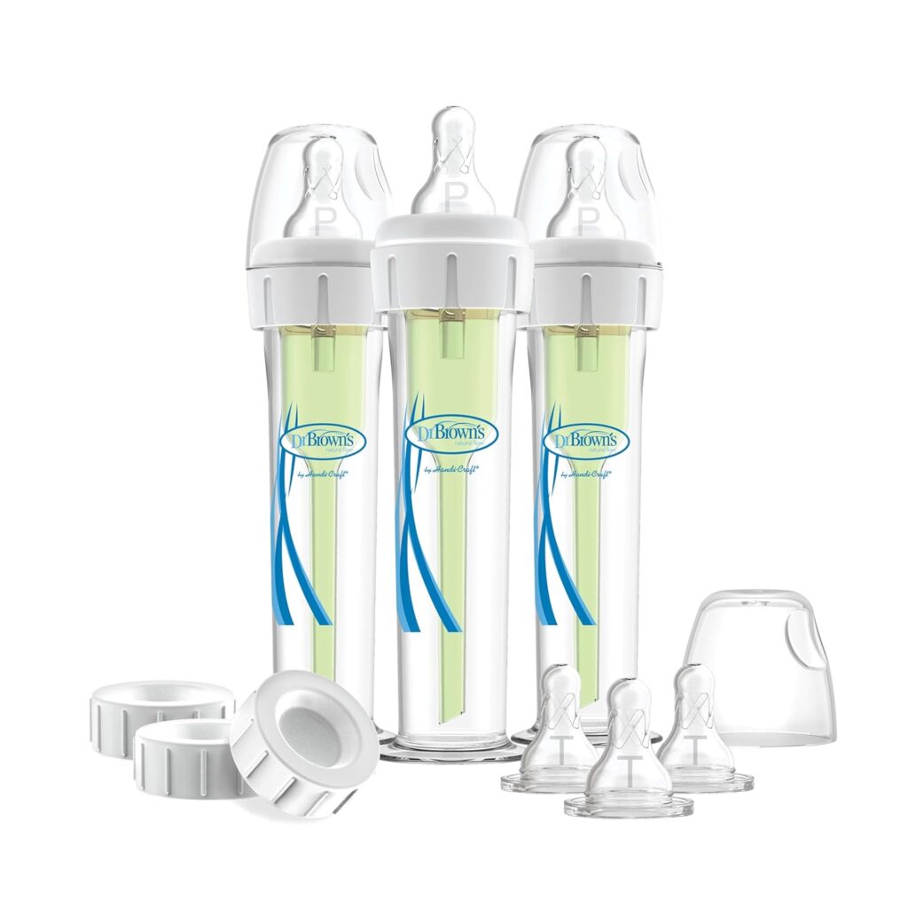 Dr. Brown’s Accufeed Anti-Colic Baby Bottle with Preemie Nipple – 60cc – 3pk