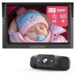 BM1 Baby Car Camera for Back Seat & Pet Monitoring, 5” 1080P Monitor with IR Night Vision, 3X Zoom, Crystal Clear View, Easy 5-Min Wired Installation for Peace of Mind