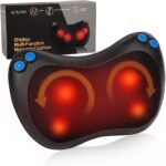 Shiatsu Neck and Back Massager Pillow with Heat, Portable, Easy-to-Clean, Massager for NPain Deep Tissue Kneading for Neck, Shoulder, Leg, Car and Home Use for Gift