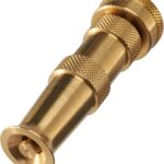 Dramm Brass Adjustable Spray Nozzle with Powerful Water Stream, Perfect for Cleaning Walkways, Patios, Gutters, Brass