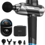 RENPHO Ascend Massage Gun Deep Tissue with 6-12mm Adjustable Amplitude, Percussion Professional Muscle Massage, Handheld Massager with Portable Carry Case for Athletes & Home Use, Color Display