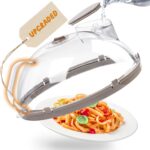 Microwave Splatter Cover for Food, Upgraded Microwave Cover with Water Steamer, Integrated Handle, Plate Covers, Splatter Guard, Cookware Lid, House Essentials for Gift, 10 Inch