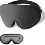 pack all Light Blocking Sleep Mask for Men and Women, 3D Eye Mask for Pressure-Free Sleep, Soft Sleeping Eye Cover with Adjustable Elastic Strap, Grey