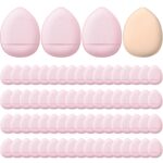 Gerrii 72 Pcs Finger Powder Puff Mini Makeup Sponge Soft Beauty Makeup Blender Puff for Foundation, Face Powder, Under Eye Setting, Concealer, Repair Cream, Cosmetic Tool(Pink)