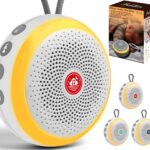 FlashNova White Noise Machine – Baby Sound Machine with Night Light, USB Rechargeable, 20 Calming Tracks, Lullabies & Rain Sounds | Music Box for Newborns, Infants & Kids | Soothing Sleep Sounds