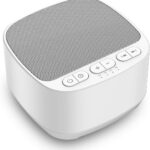 Magicteam Sleep Sound White Noise Machine with 40 Natural Soothing Sounds and Memory Function 32 Levels of Volume Powered by AC or USB and Sleep Timer Sound Therapy for Baby Kids Adults (B-White)