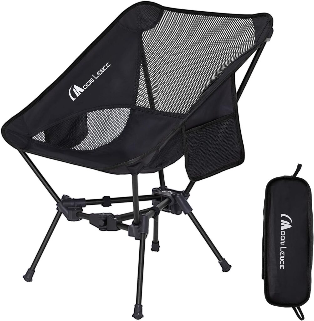 MOON LENCE Portable Camping Chair Backpacking Chair – The 4th Generation Ultralight Folding Chair – Compact, Lightweight Foldable Chairs for Hiking Mountaineering, Beach