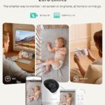 Dr.Care VistaView Smart WiFi Baby Monitor with 2 Cameras- 5” 1080P Split Screen & 2K Camera App Control, Cry & Motion Alerts, Night Vision, 5000mAh Battery, 2-Way Talk, Triple Security, 1279ft Range