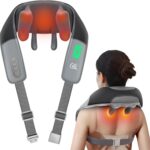 CILI Cordless Neck Massager with Heat, 4D Shiatsu Shoulder Back Deep Tissue, Neck Back Massager Pillow, Wider Massage Head & More Heating Area, Gift for Dad Mom