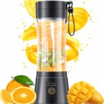 Portable Blender for Smoothies & Shakes – Cordless Personal Size Mini Blender with BAP Free Juice Cup, USB Rechargeable Suit for Sports/Picnic