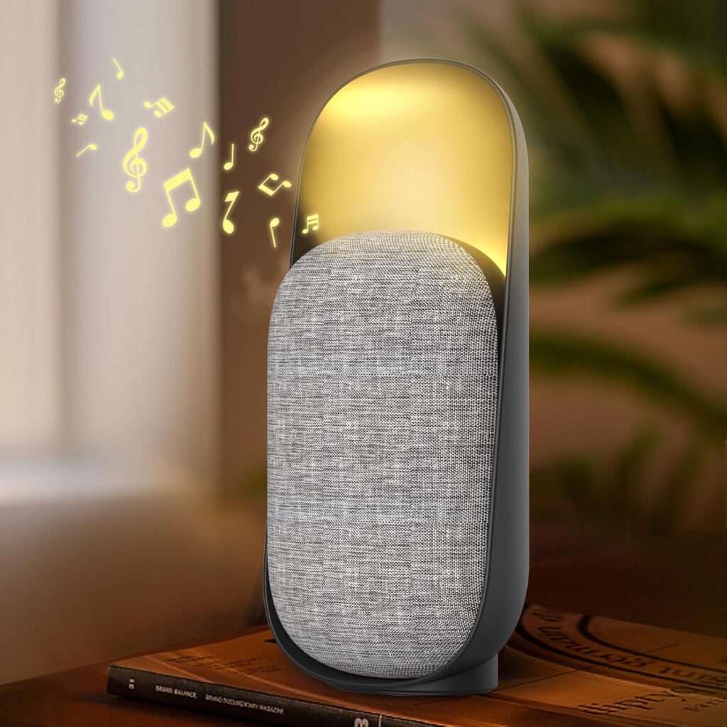 3 in 1 Night Light + Bluetooth Speaker + White Noise Sound Machine, Multifunctional Baby Sound Machine, Rechargeable Night Light for Kids, Bluetooth Speaker with Nightlight for Bedroom, Gift