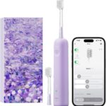 Laifen Wave Special Electric Toothbrush, New 2025 Version Oscillation & Vibration Sonic Electric Toothbrush for Adults with App, 2 Brush Heads, IP68 Waterproof Travel-Friendly (Misty Lavender)