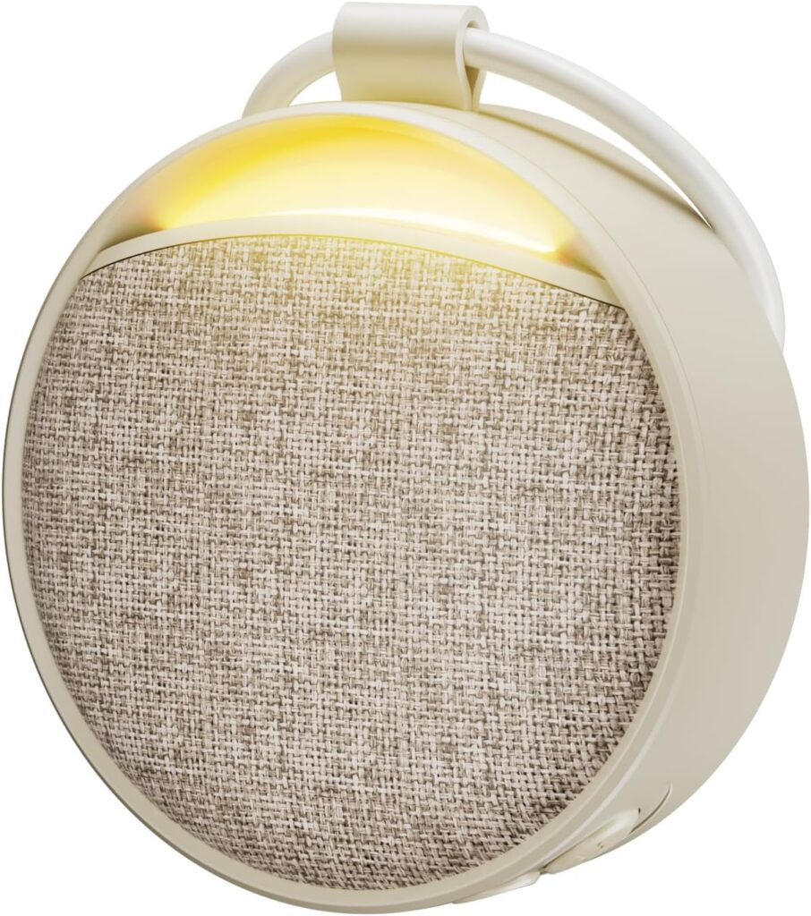 Hotmoon Omini SE | Portable White Noise Sound Machine | 12 Soothing Sounds | 8 Night Light Colors | 4 Timers | Rechargeable Battery | Memory Function | for Home, Travel, Office, Baby, Kid & Adult