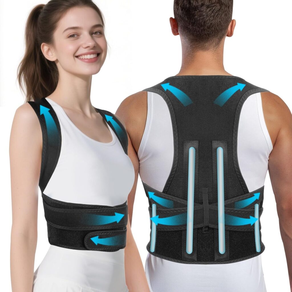 Back Brace Posture Corrector For Men and Women – Bionic System Posture Correctors, Adjustable Full Brace, Shoulder Back Straightener, Neck, Upper And Lower Pain Relief