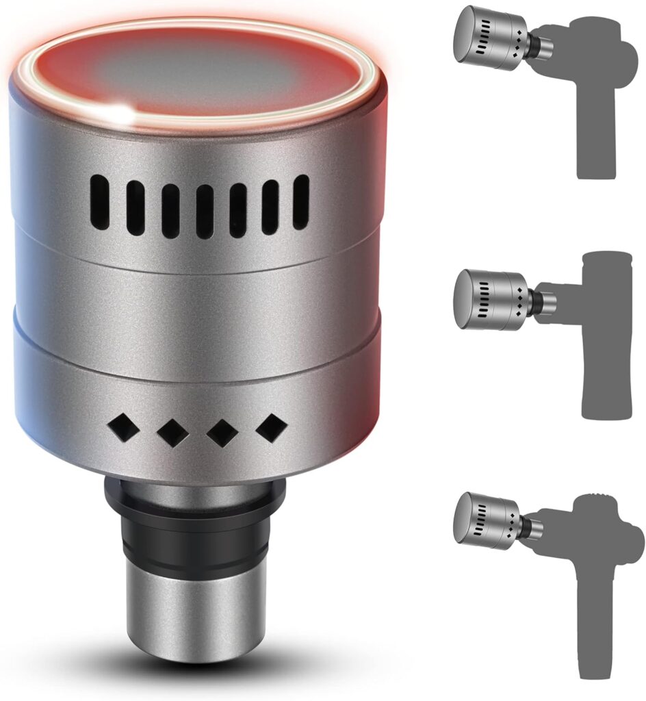 Massage Gun Head with Heat and Cool Function, Muscle Massager Head for Essential Oils Massage Oils Absorption Deep Tissue Massage Gun Accessories for Pain Relief Plug-n-Play Tools 1 Pack