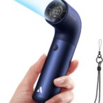 Aecooly Portable Handheld Fan, Powerful Turbo Air Tube Fan, 19000 RPM High Speed Aero Pro, 15H Max Cooling Time, 6 Speeds Aluminum Case, Mini Pocket Design, for Travel Beach Outdoor Activities -Blue