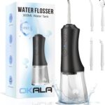 Water Dental Flosser – Portable Cordless Oral Irrigator 300ML, Rechargeable IPX7 Waterproof Irrigation Cleaner for Teeth Cleaning & Flossing, Travel & Home Use
