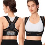 URSEXYLY Posture Corrector for Women Breathable Back Brace For Posture Adjustable Back Straightener Support for Neck Shoulder Clavicle and Upper Back Pain Relief(2XL/3XL,Black)