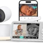 Dr.Care LumiView Smart WiFi Baby Monitor – 5″ 1080P FHD & 2K Camera App Control, Privacy Mode, 5000mAh Removable Battery,Cry & Motion Alerts, HD Night Vision, RGB Night Light, Multi-User, 1279ft Range