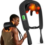 Cordless Neck Massager for Pain Relief Deep Tissue HSA Eligible, Upgarded Deep Kneading Shoulder Massager with Heat, Massager Pillow for Neck and Shoulder Pain, Christmas Gifts for Women Men