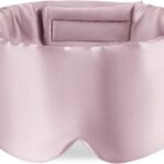 Zenssia 100% Mulberry Silk Sleep Mask Eye Mask for Man and Woman with Adjustable Headband, Full Size Large Sleep Mask & Blindfold for Total Blackout for All Night Sleep, Travel & Nap- Light Plum