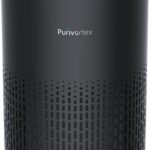 Purivortex Air Purifiers for Bedroom, Quiet Air Purifier with HEPA Filter for Pollen, Smoke, Dust, Pet Dander, Odor, Hair, Ozone Free, Covers Up to 880 Sq Ft, AC400 Black