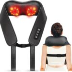 TISSCARE Shiatsu Neck Massager for Pain Relief Deep Tissue, Back Massager with Heat, 3D Kneading Electric Massager for Shoulder, Leg, Plug-in for Home, Office, Car, Ideal Gift for Women Men Mom Dad