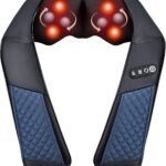 Neck and Shoulder Massager with Heat Shiatsu Back Massage Pillow with 3D Deep Tissue Kneading for Foot, Legs, Body Muscle Pain Relief, Use at Home, Office & Car